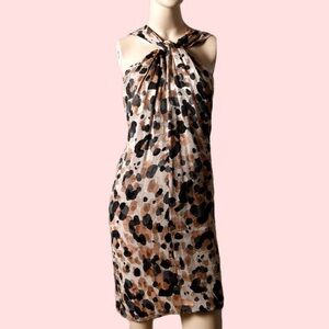 Moschino CheapAndChic Brown and Black Midi Dress